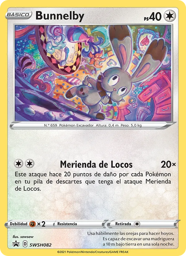Bunnelby Cartas de promoción ESES SWSH082/307