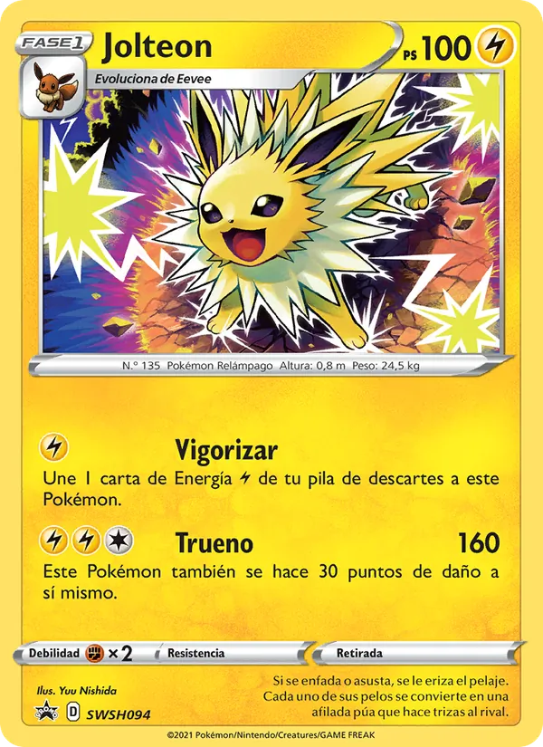Jolteon Cartas de promoción ESES SWSH094/307