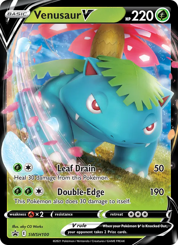 Venusaur V SWSH Black Star Promos SWSH100/307