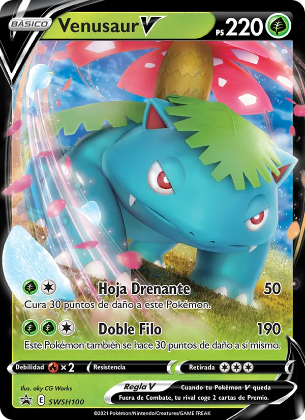 Venusaur V Cartas de promoción ESES SWSH100/307