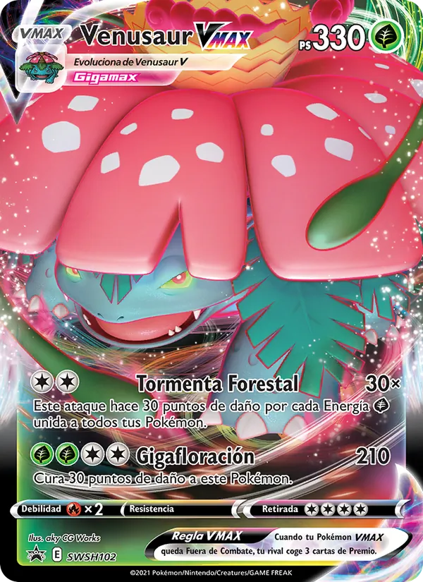 Venusaur VMAX Cartas de promoción ESES SWSH102/307