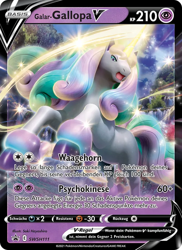 Galar-Gallopa V SCSC Promokarten SWSH111/307