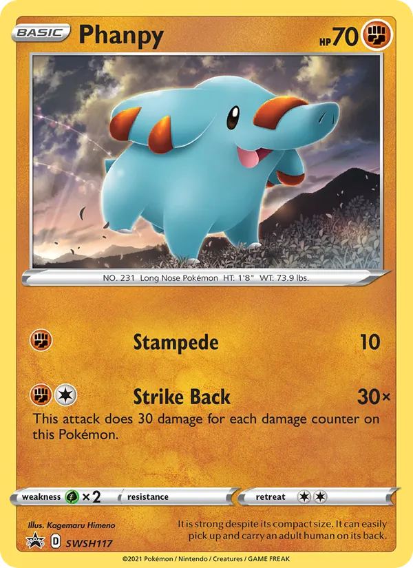 Phanpy SWSH Black Star Promos SWSH117/307