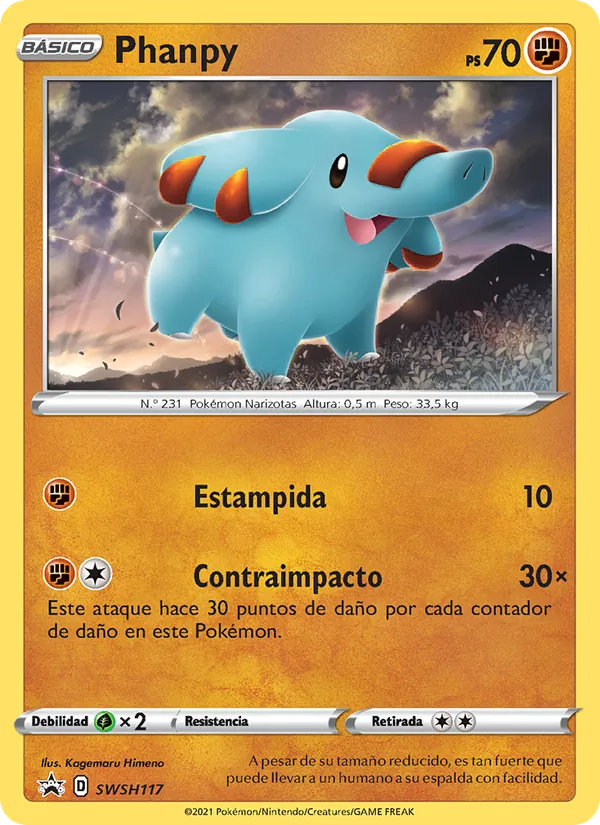 Phanpy Cartas de promoción ESES SWSH117/307