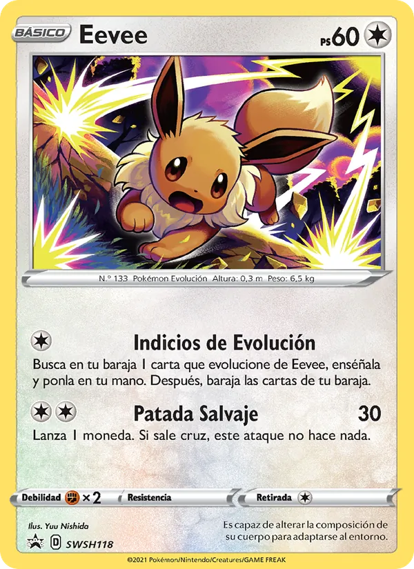 Eevee Cartas de promoción ESES SWSH118/307