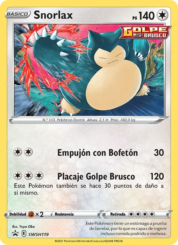 Snorlax Cartas de promoción ESES SWSH119/307