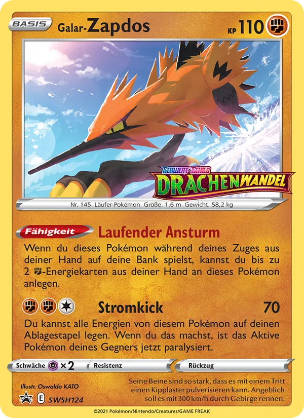 Galar-Zapdos SCSC Promokarten SWSH124/307