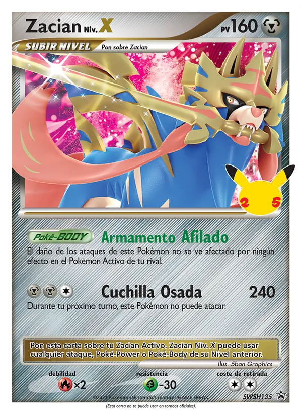Zacian Cartas de promoción ESES SWSH135/307