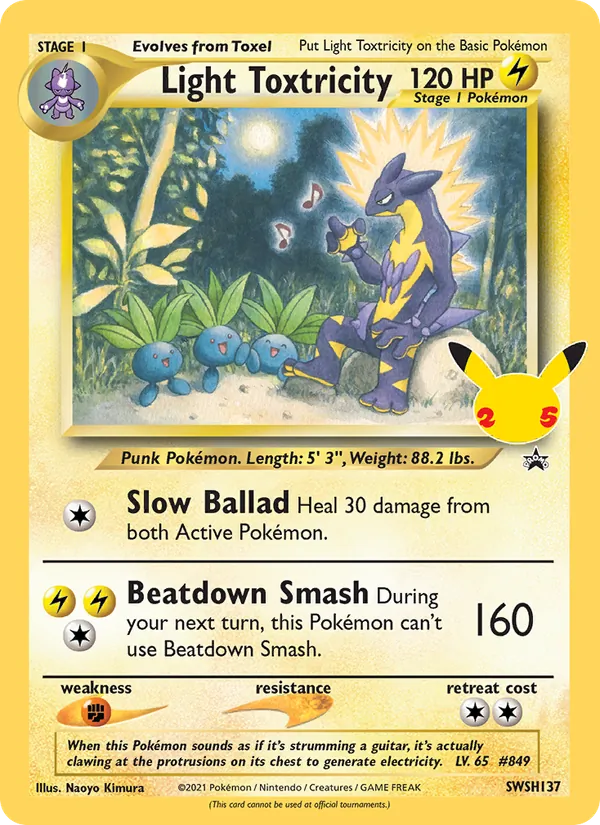 Light Toxtricity SWSH Black Star Promos SWSH137/307