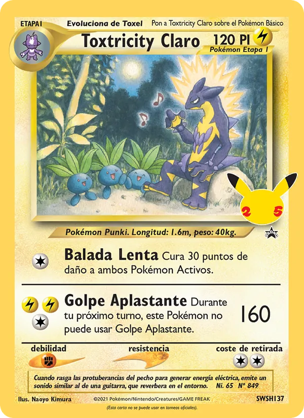 Toxtricity Claro Cartas de promoción ESES SWSH137/307