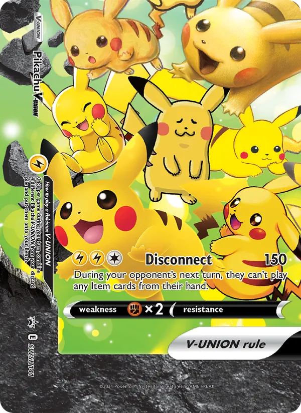 Pikachu V-UNION SWSH Black Star Promos SWSH141/307