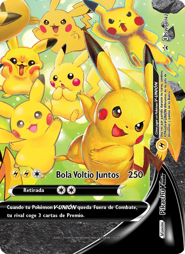 Pikachu V-UNIÓN Cartas de promoción ESES SWSH142/307
