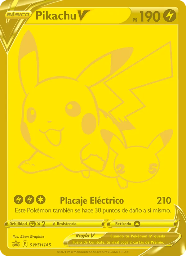 Pikachu V Cartas de promoción ESES SWSH145/307