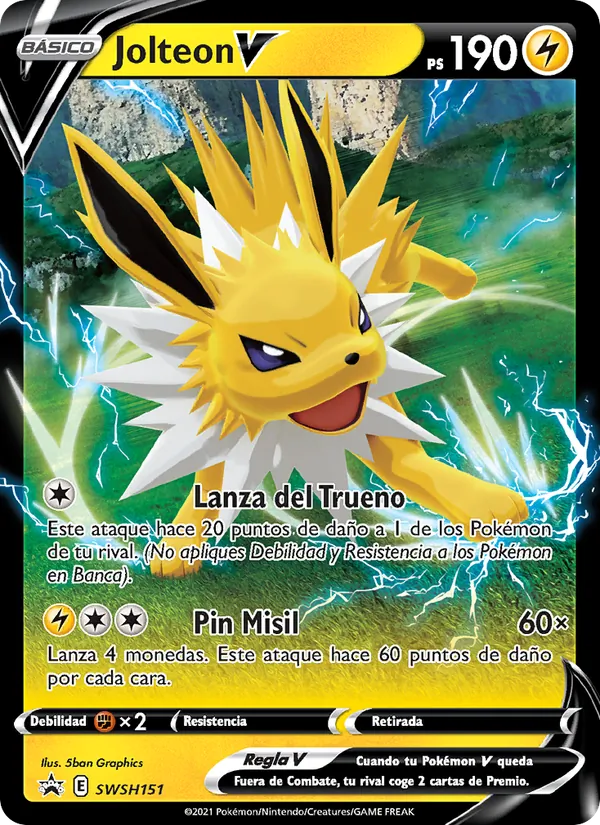 Jolteon V Cartas de promoción ESES SWSH151/307