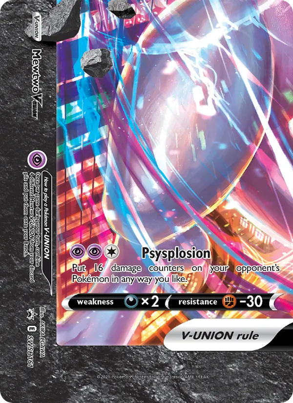 Mewtwo V-UNION SWSH Black Star Promos SWSH161/307