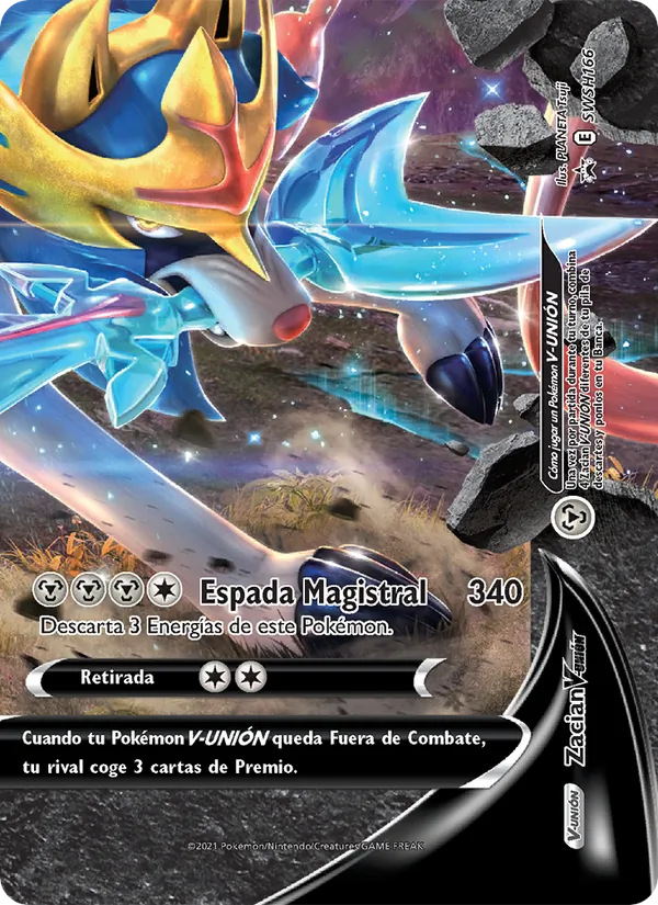 Zacian V-UNIÓN Cartas de promoción ESES SWSH166/307