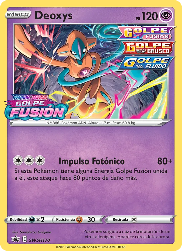 Deoxys Cartas de promoción ESES SWSH170/307