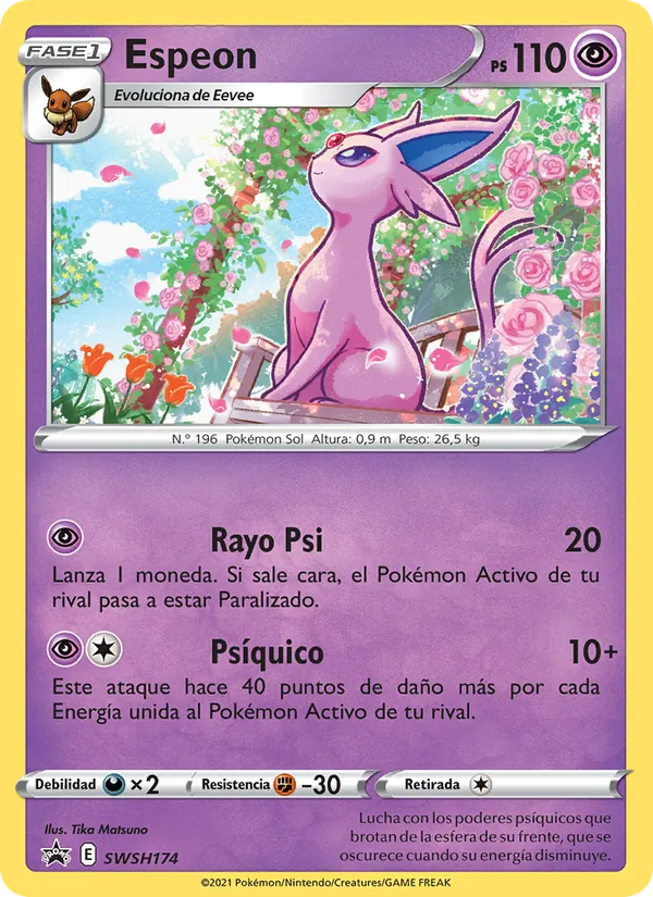 Espeon Cartas de promoción ESES SWSH174/307