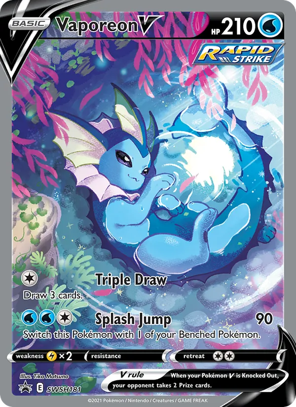 Vaporeon V SWSH Black Star Promos SWSH181/307