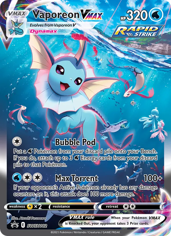 Vaporeon VMAX SWSH Black Star Promos SWSH182/307
