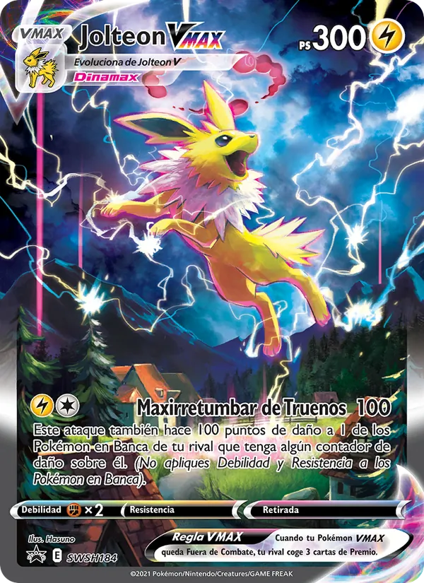 Jolteon VMAX Cartas de promoción ESES SWSH184/307