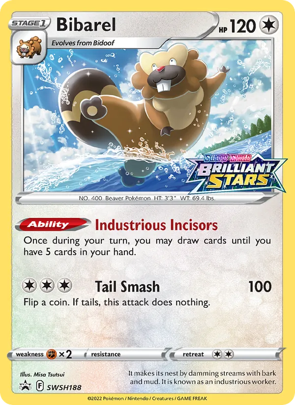 Bibarel Cartas de promoción ESES SWSH188/307