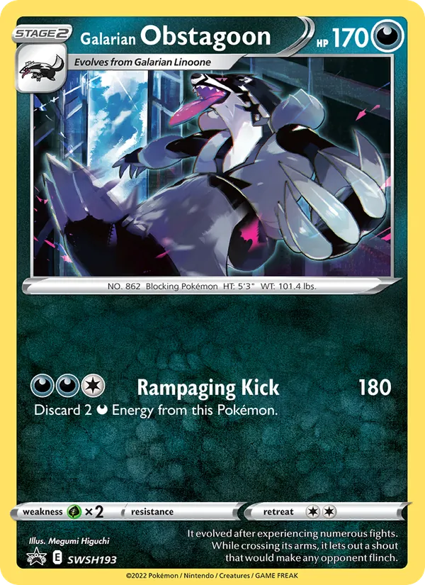 Obstagoon de Galar ESES Promos SWSH193/307