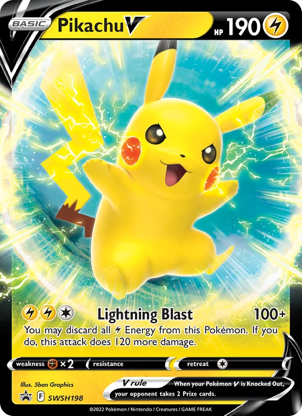 Pikachu V Cartas de promoción ESES SWSH198/307