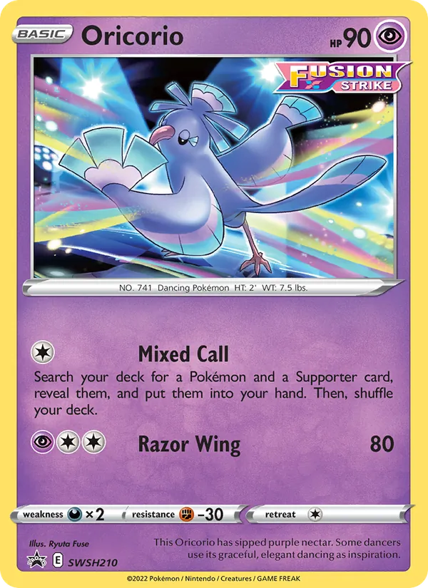 Oricorio SWSH Black Star Promos SWSH210/307