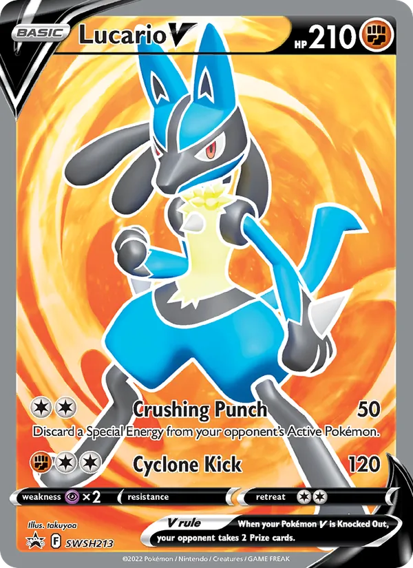Lucario V SWSH Black Star Promos SWSH213/307