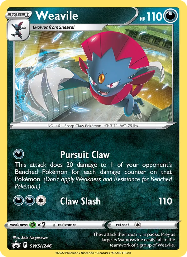 Weavile Cartas de promoción ESES SWSH246/307