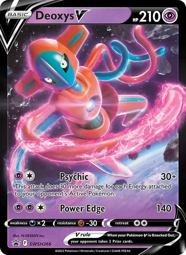 Deoxys V Cartas de promoción ESES SWSH266/307