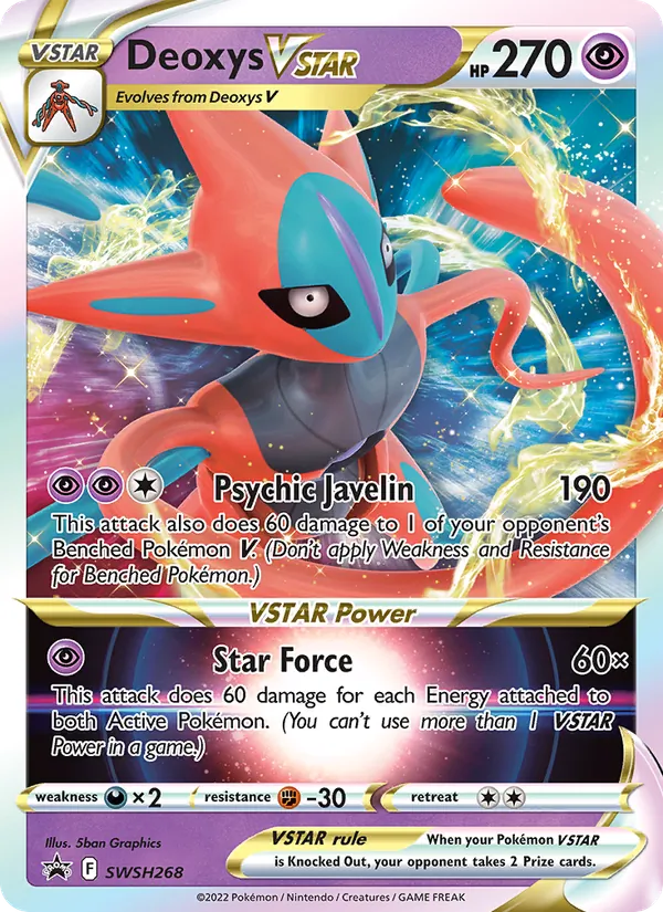 Deoxys V-ASTRO Cartas de promoción ESES SWSH268/307