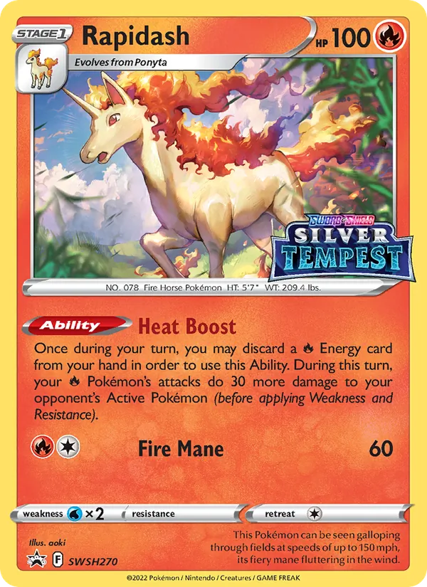 Rapidash Cartas de promoción ESES SWSH270/307