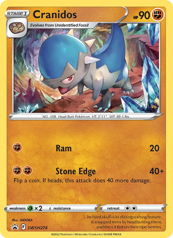 Cranidos SWSH Black Star Promos SWSH274/307