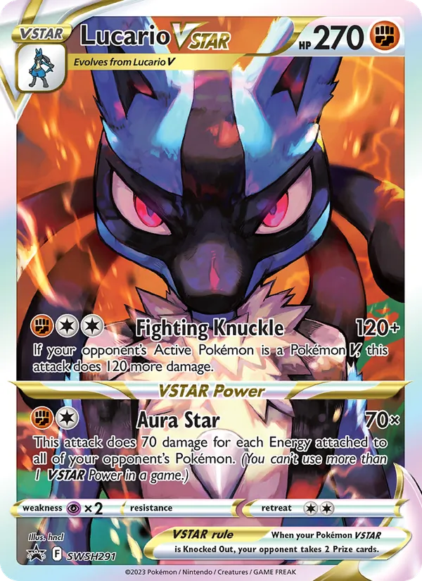 Lucario V-ASTRO Cartas de promoción ESES SWSH291/307
