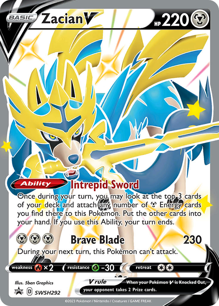 Zacian V SWSH Black Star Promos SWSH292/307