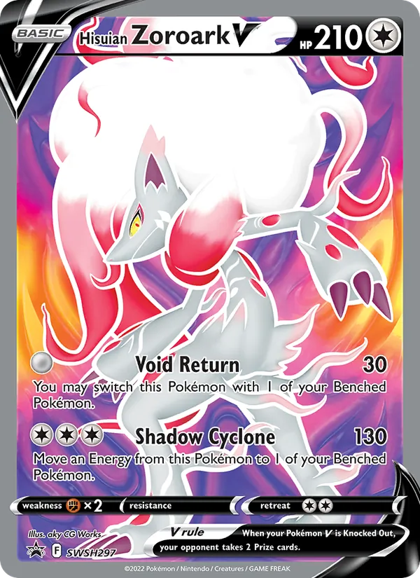 Zoroark de Hisui V Cartas de promoción ESES SWSH297/307