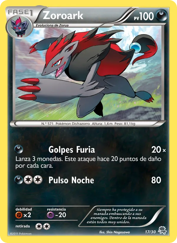 Zoroark Kit de Entrenador XY (Pikachu Enmascarada) 17/30