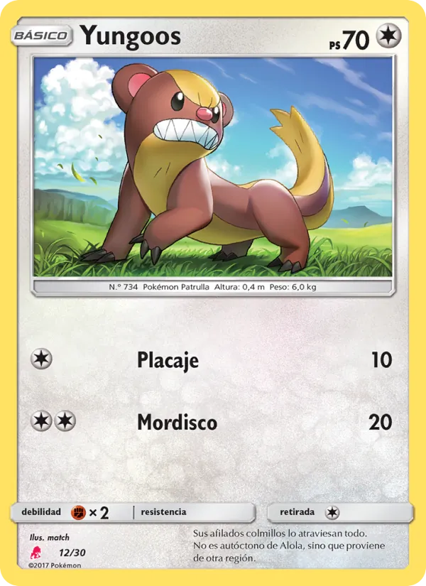 Yungoos Kit de Entrenador Sol y Luna (Lycanroc) 12/30