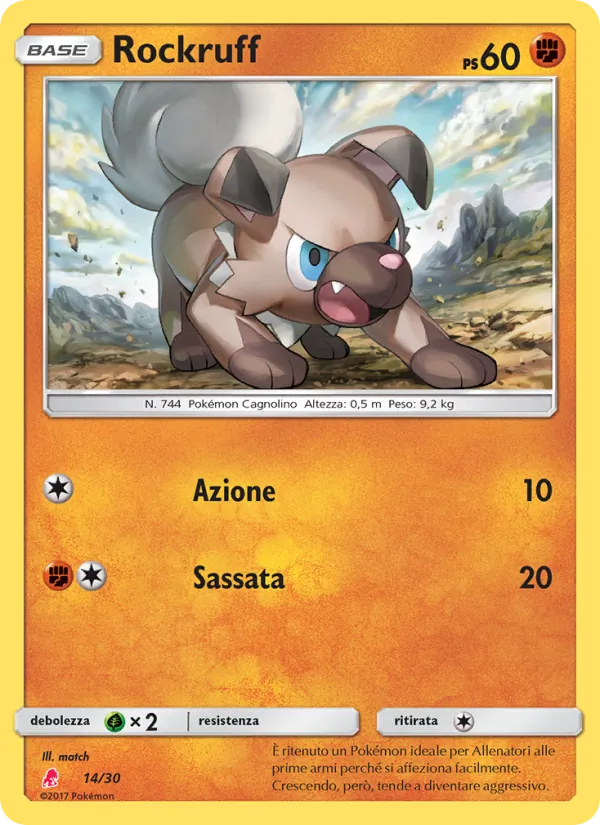 Rockruff Sole e Luna trainer Kit (Lycanroc) 14/30