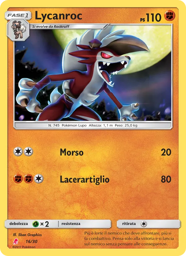 Lycanroc Sole e Luna trainer Kit (Lycanroc) 16/30