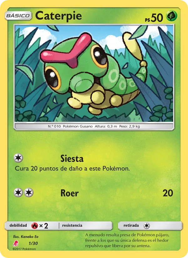 Caterpie Kit de Entrenador Sol y Luna (Lycanroc) 1/30