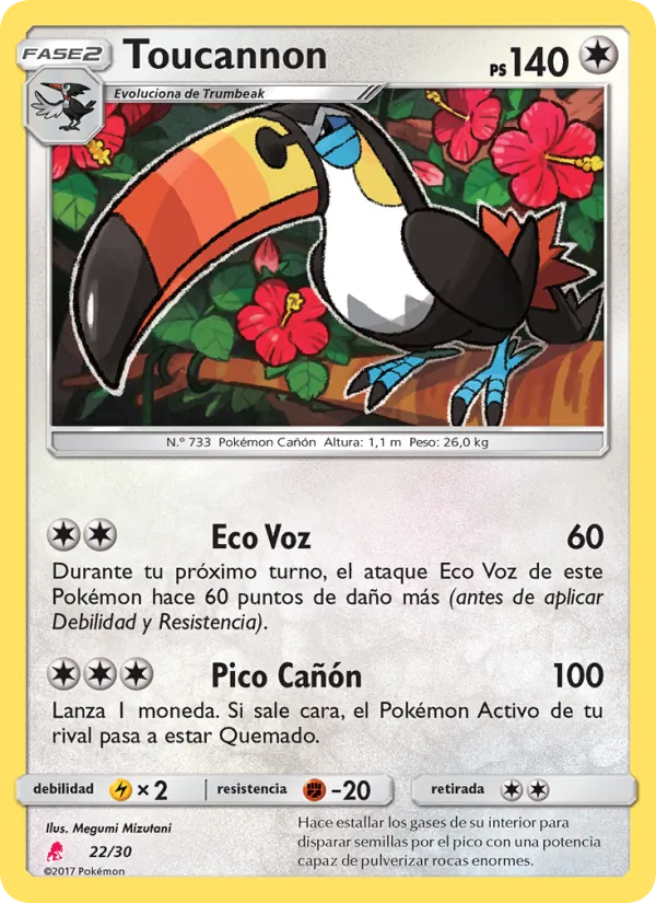 Toucannon Kit de Entrenador Sol y Luna (Lycanroc) 22/30