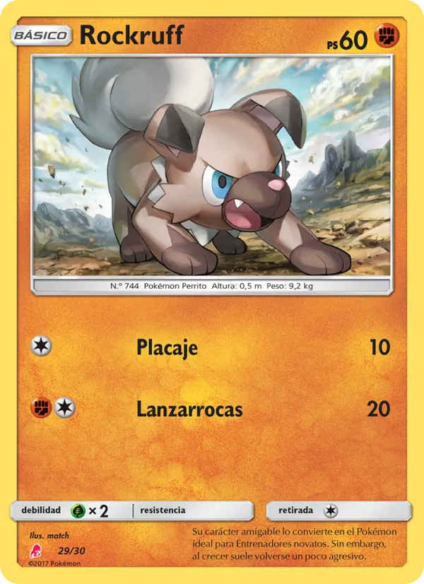 Rockruff Kit de Entrenador Sol y Luna (Lycanroc) 29/30