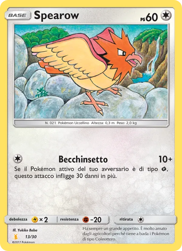 Spearow Sole e Luna trainer Kit (Alolan Raichu) 13/30