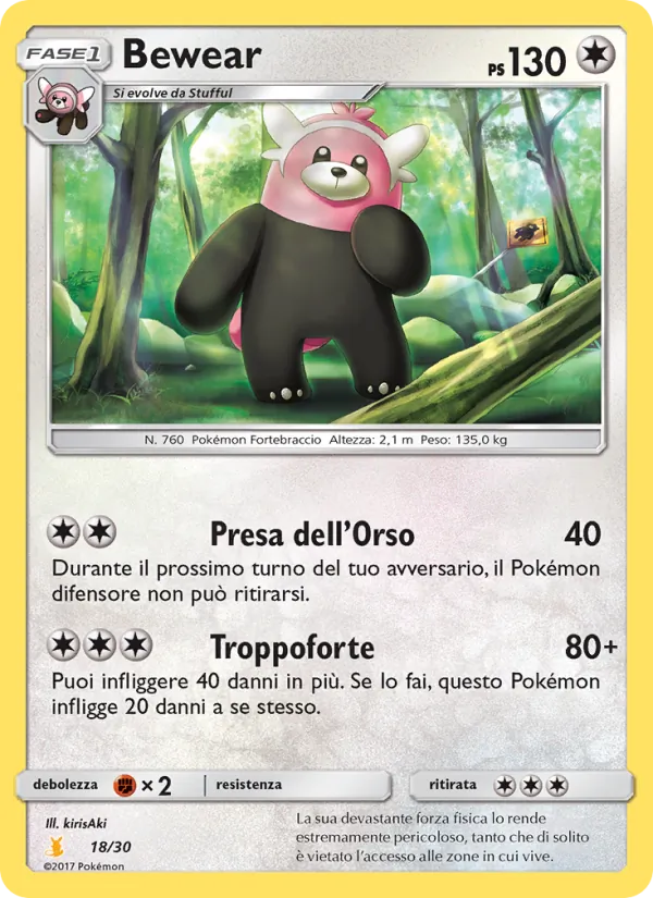 Bewear Sole e Luna trainer Kit (Alolan Raichu) 18/30