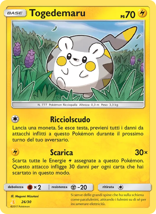 Togedemaru Sole e Luna trainer Kit (Alolan Raichu) 26/30
