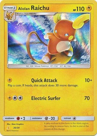 Raichu d’Alola SM Kit du dresseur (Raichu d'Alola) 30/30