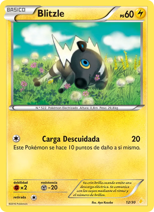 Blitzle Kit de Entrenador XY (Pikachu Enmascarada) 12/30